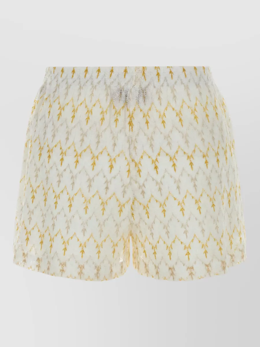 Missoni Embroidered lace knee-length shorts