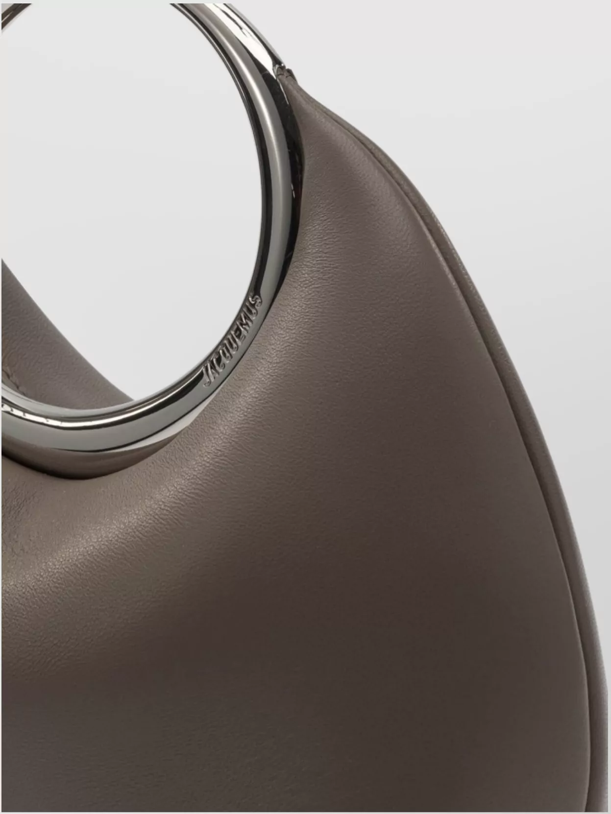 Jacquemus Structured Clutch Bag Featuring Metallic Handle