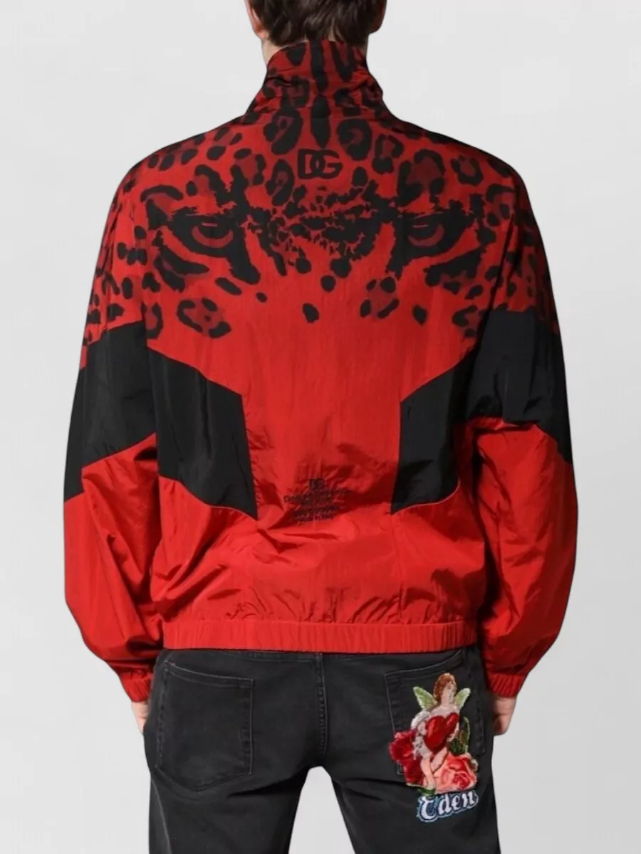 Dolce&Gabbana Leopard-Print Nylon Bomber Jacket