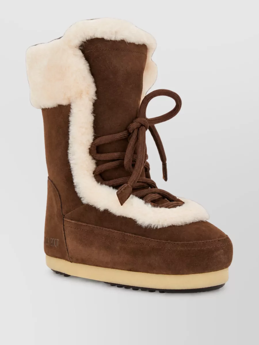 Moon Boot suede shearling ankle boots
