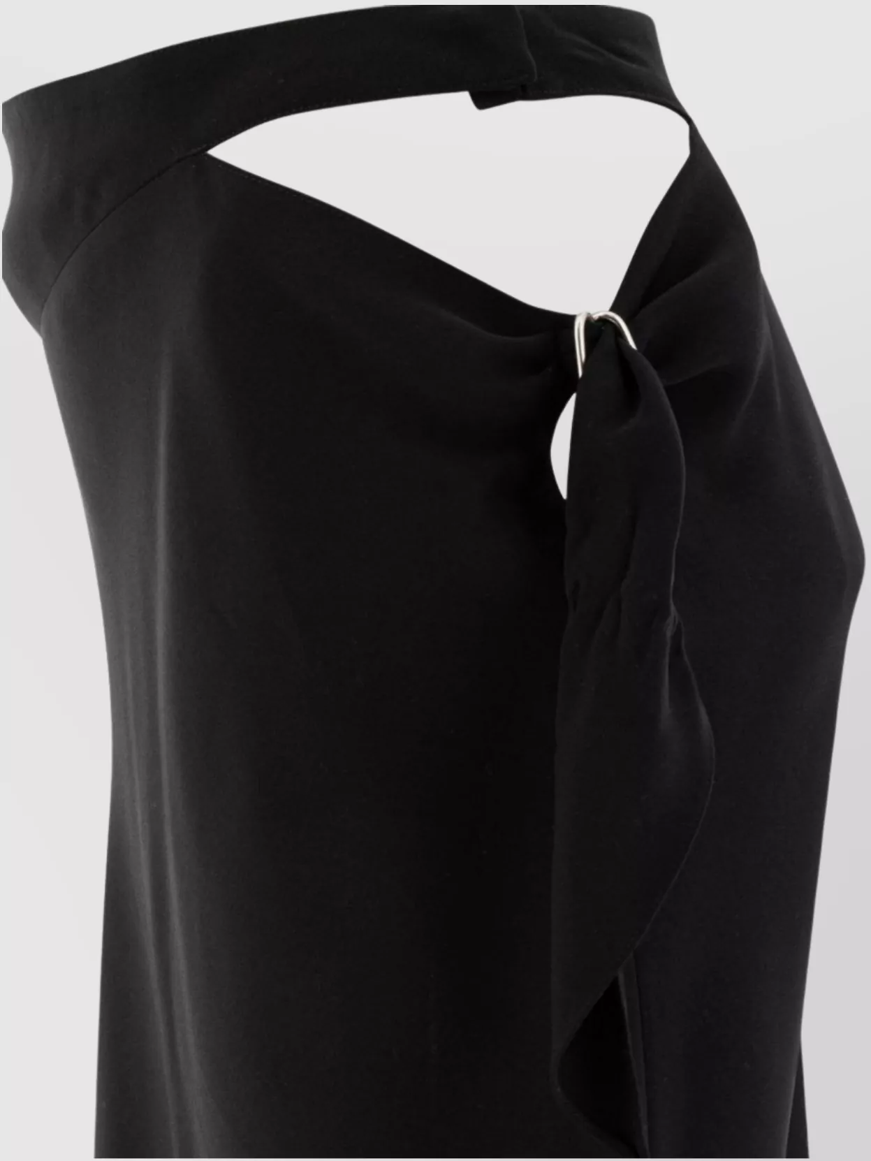 Courrèges Draped High Waist Skirt With Tie Detail