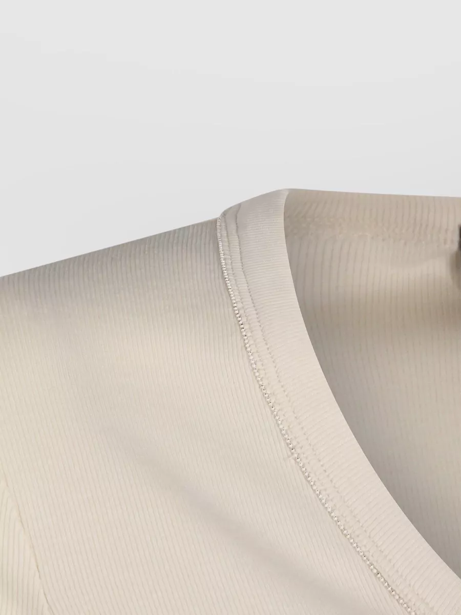 Fabiana Filippi Ribbed Top Fitted Silhouette Scoop Neck