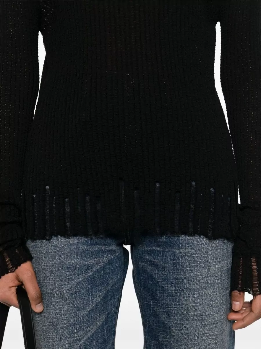 Uma Wang Alpaca Wool Roll Neck Sweater