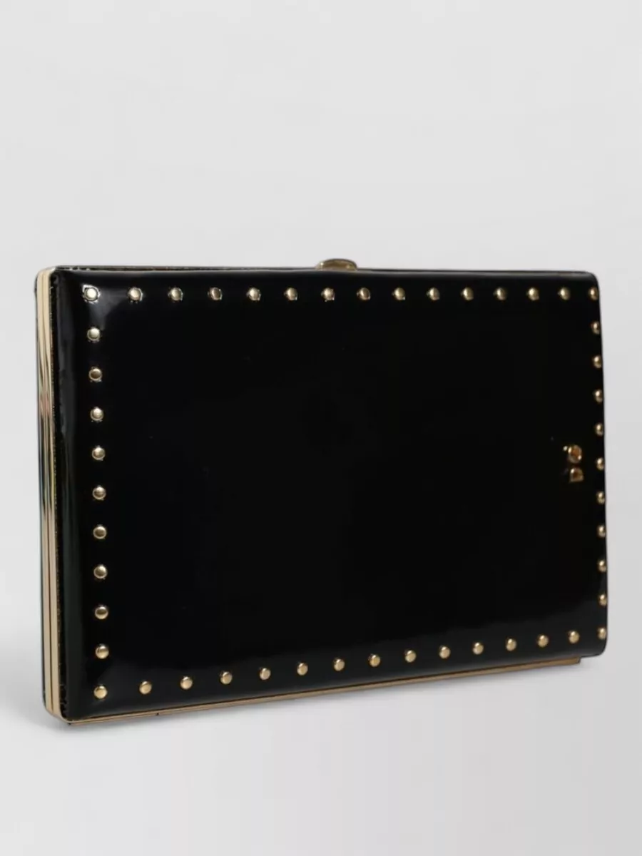 Dolce&Gabbana Na Leather Studded Clutch Bag