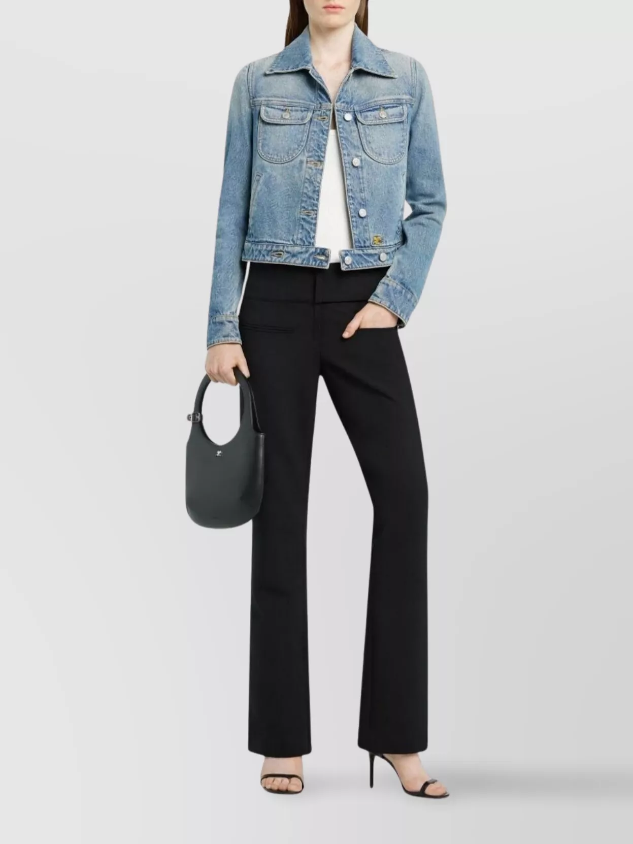 Courrèges Tailored Blazer With Long Sleeves And Pockets In Blue