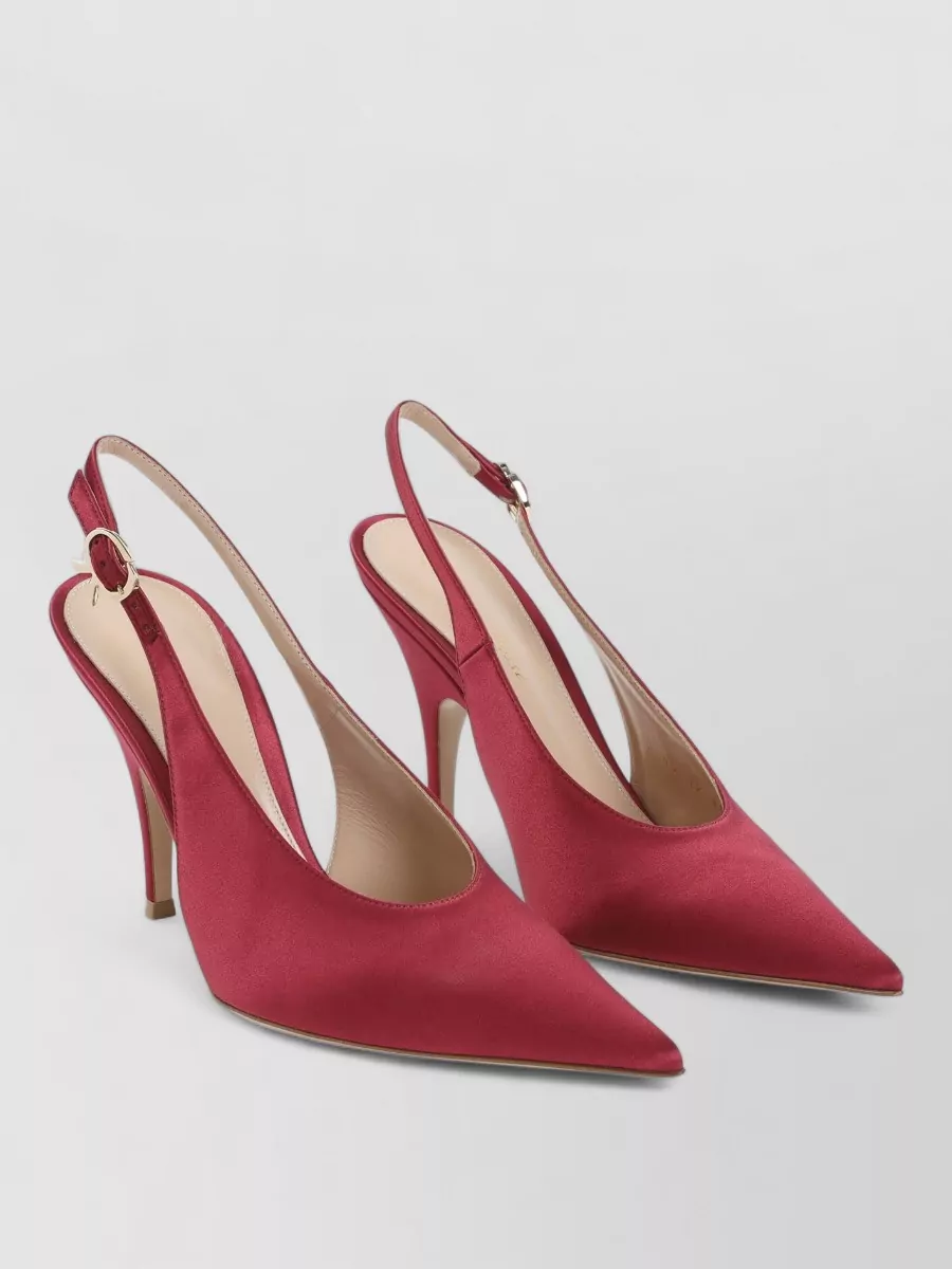 Gianvito Rossi satin slingback pumps