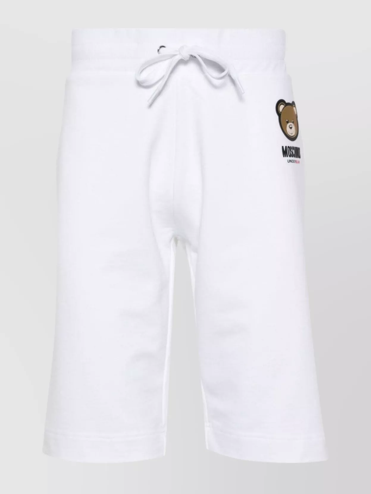 Shop Moschino Cotton Blend Drawstring Waist Shorts