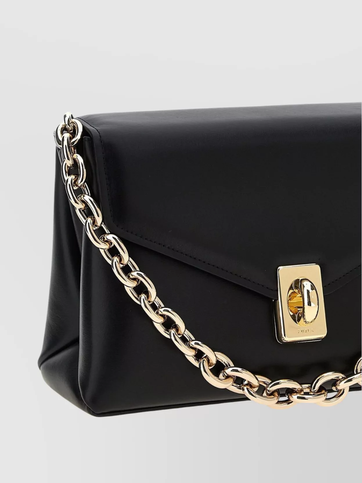 Shop Furla Adjustable Chain Strap Gold-tone Hardware Shoulder Bag