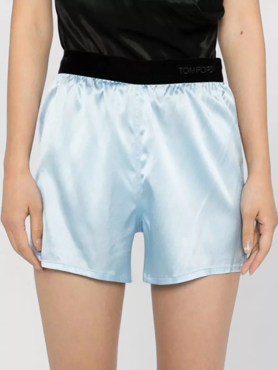 Tom Ford Satin Shorts Featuring Refined Side Slits