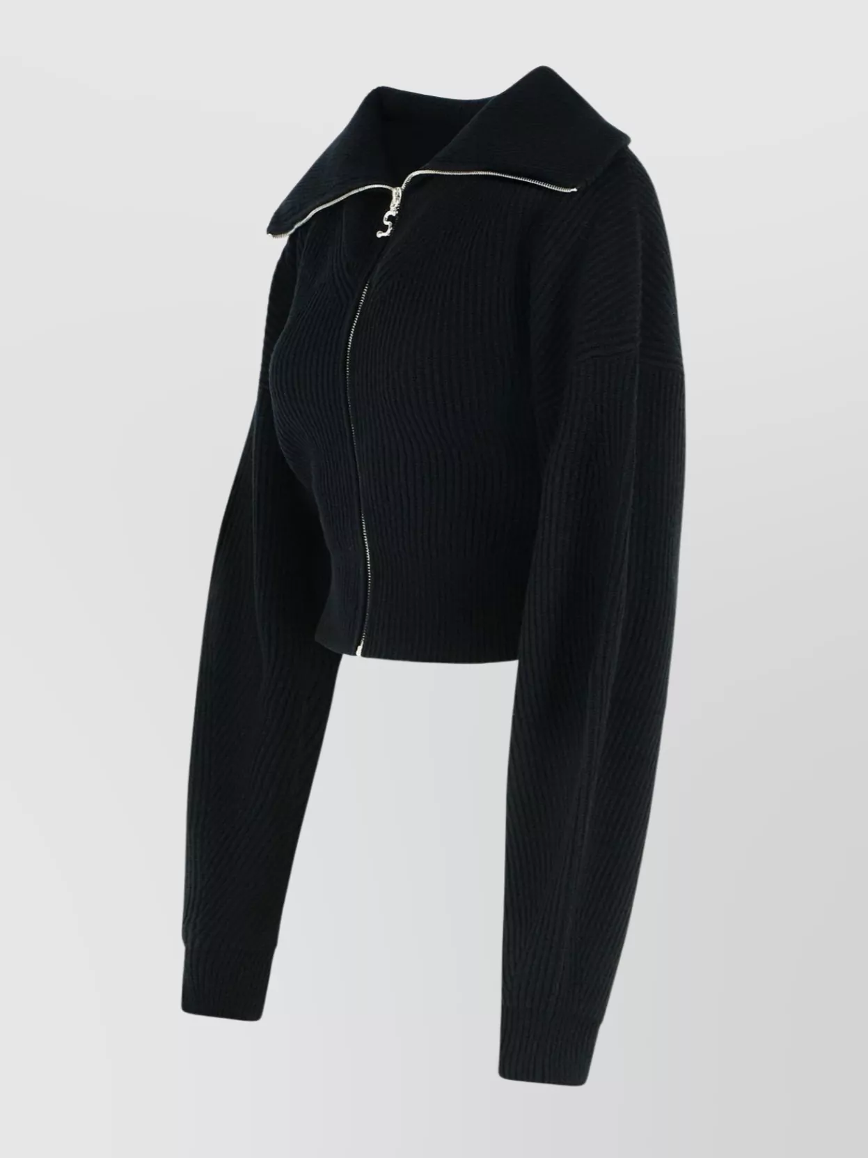 Sportmax Cropped Cashmere Blend Cardigan With High Collar