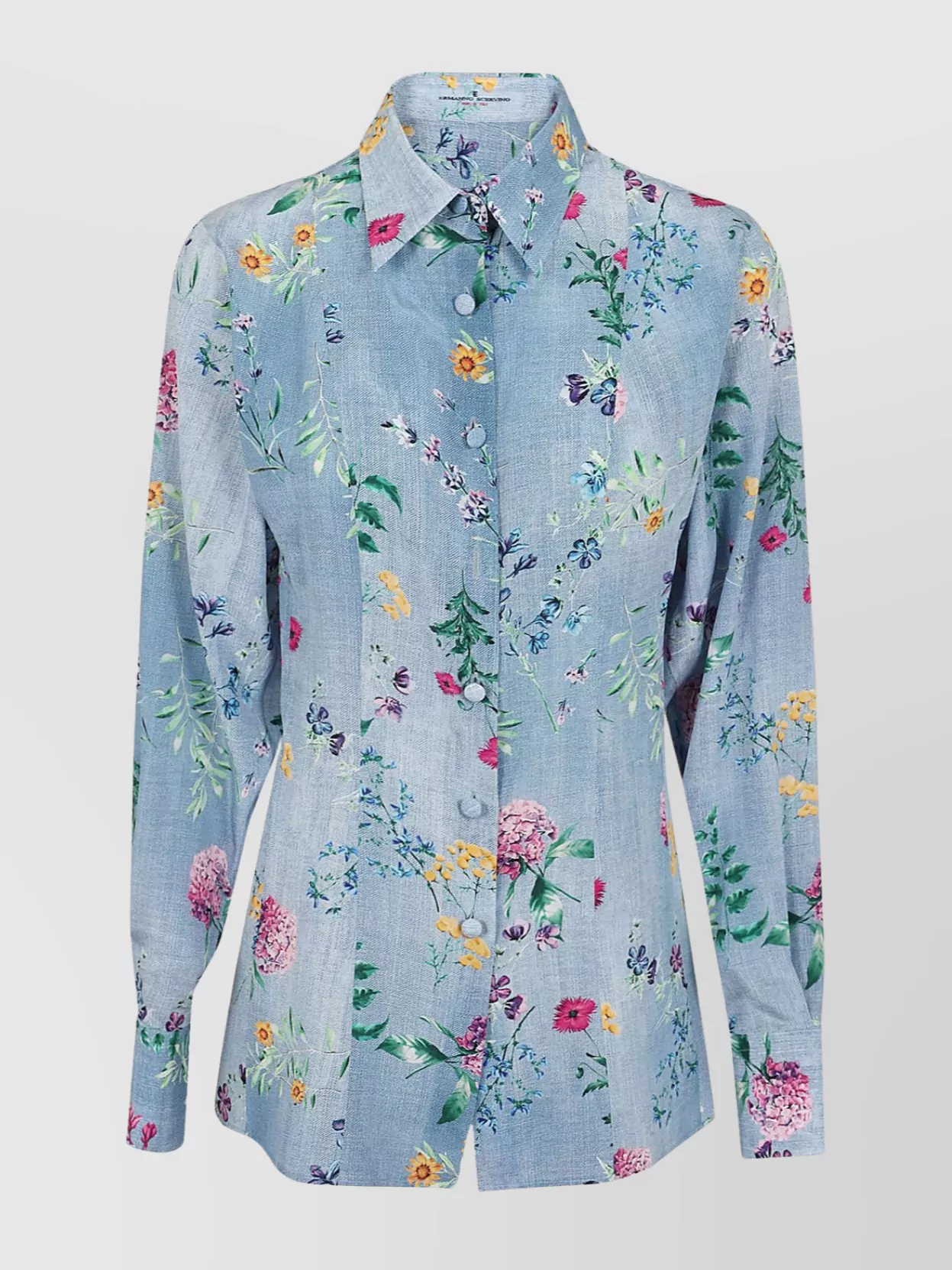 Shop Ermanno Scervino Floral Print Long Sleeve Shirt