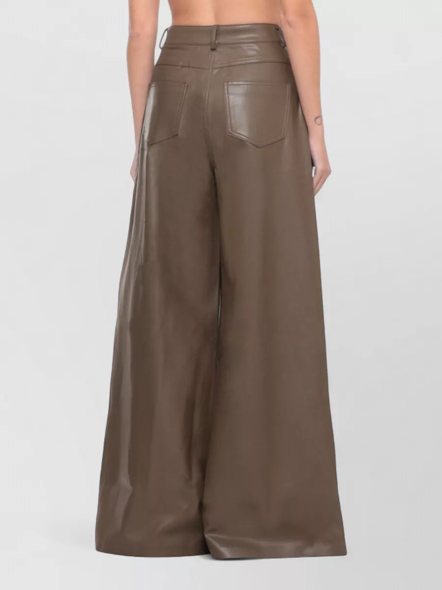 Norma Kamali High Rise Tailored Wide Leg Trousers