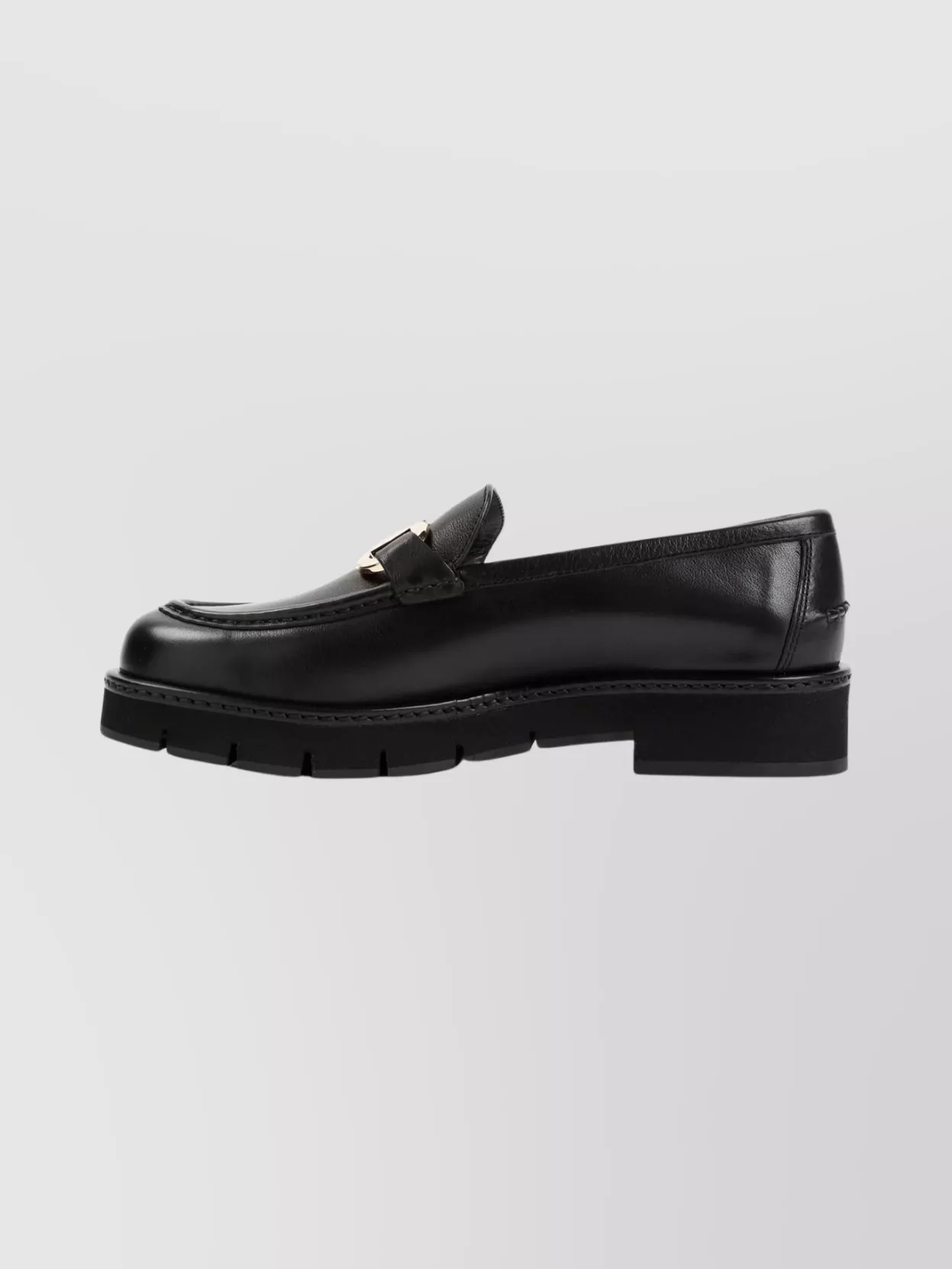 Ferragamo Chunky Sole Loafers Gold Hardware