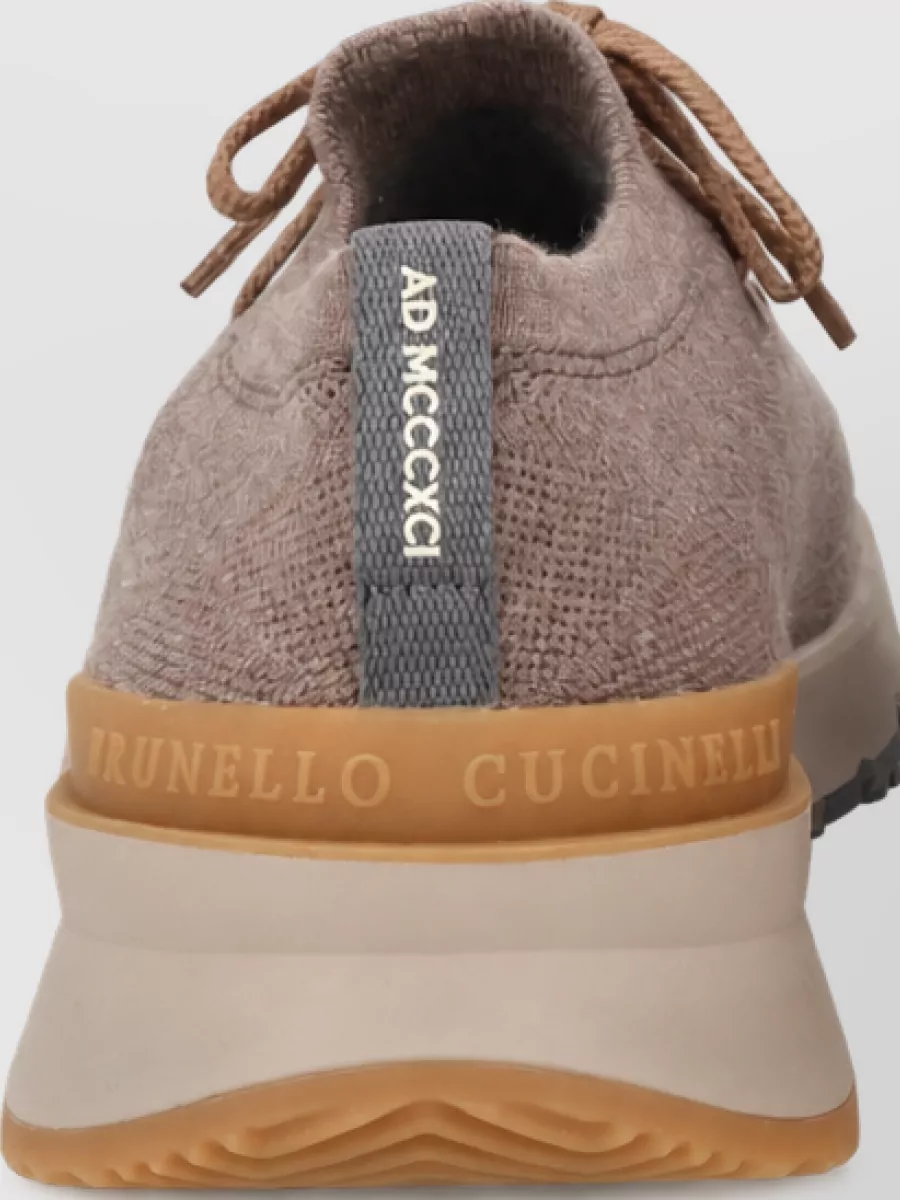 Brunello Cucinelli Wool Low-Top Sneakers