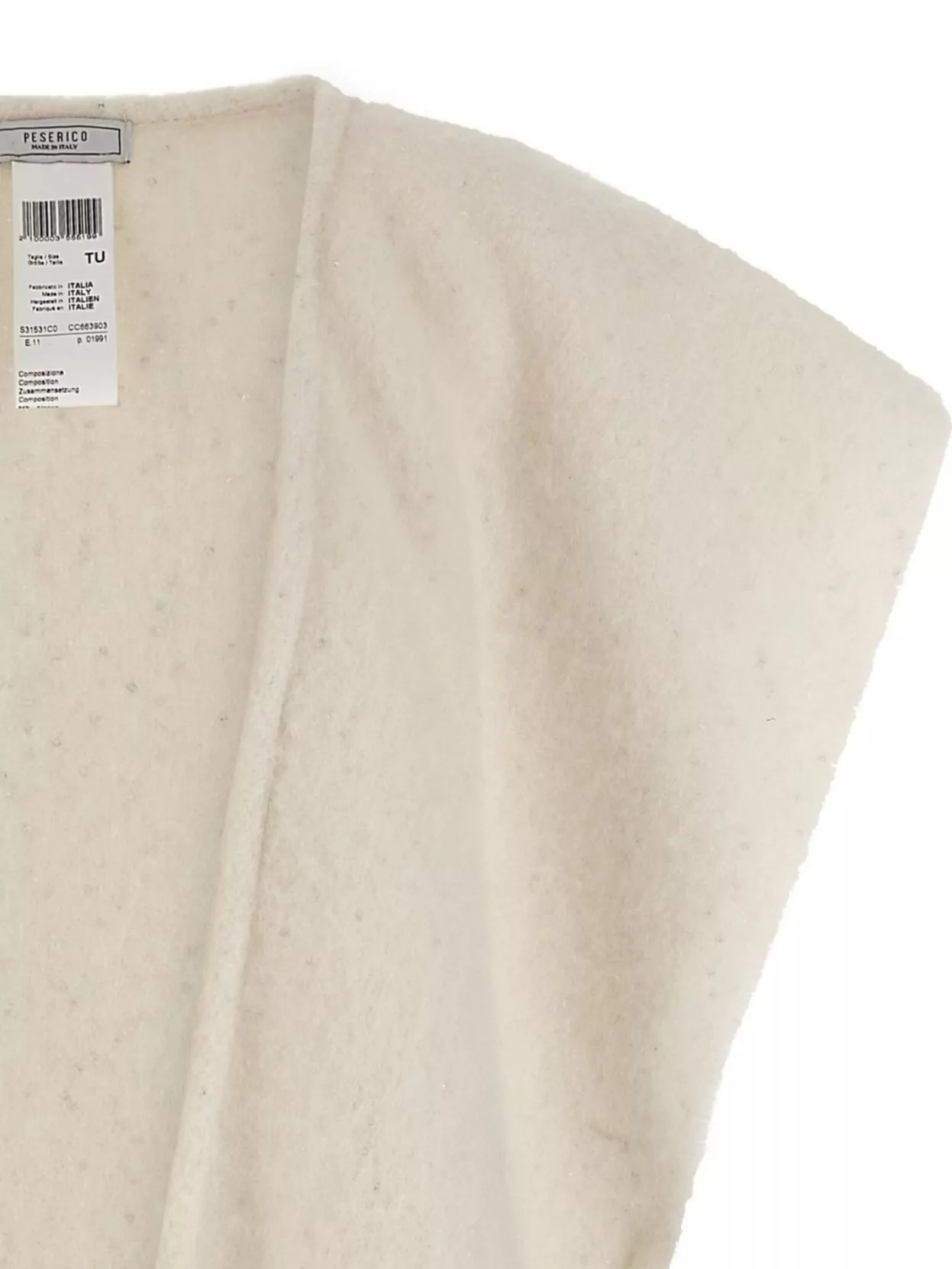 Peserico Circular Gauze Cape In Neutral