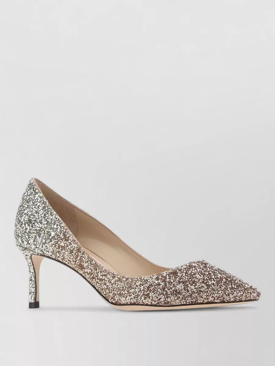 Jimmy Choo glitter leather pumps