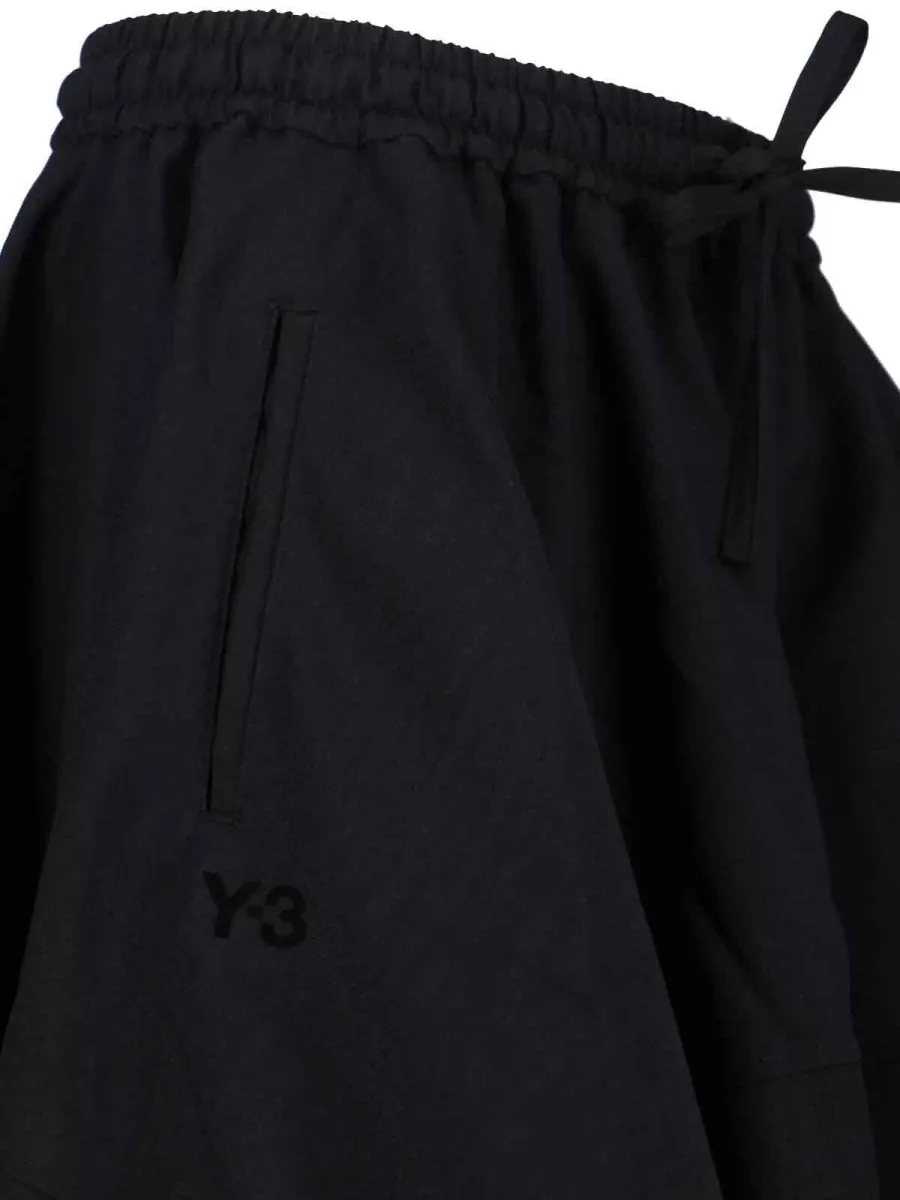 Y-3 Midi Skirt Knee Length Asymmetric Hem Pockets