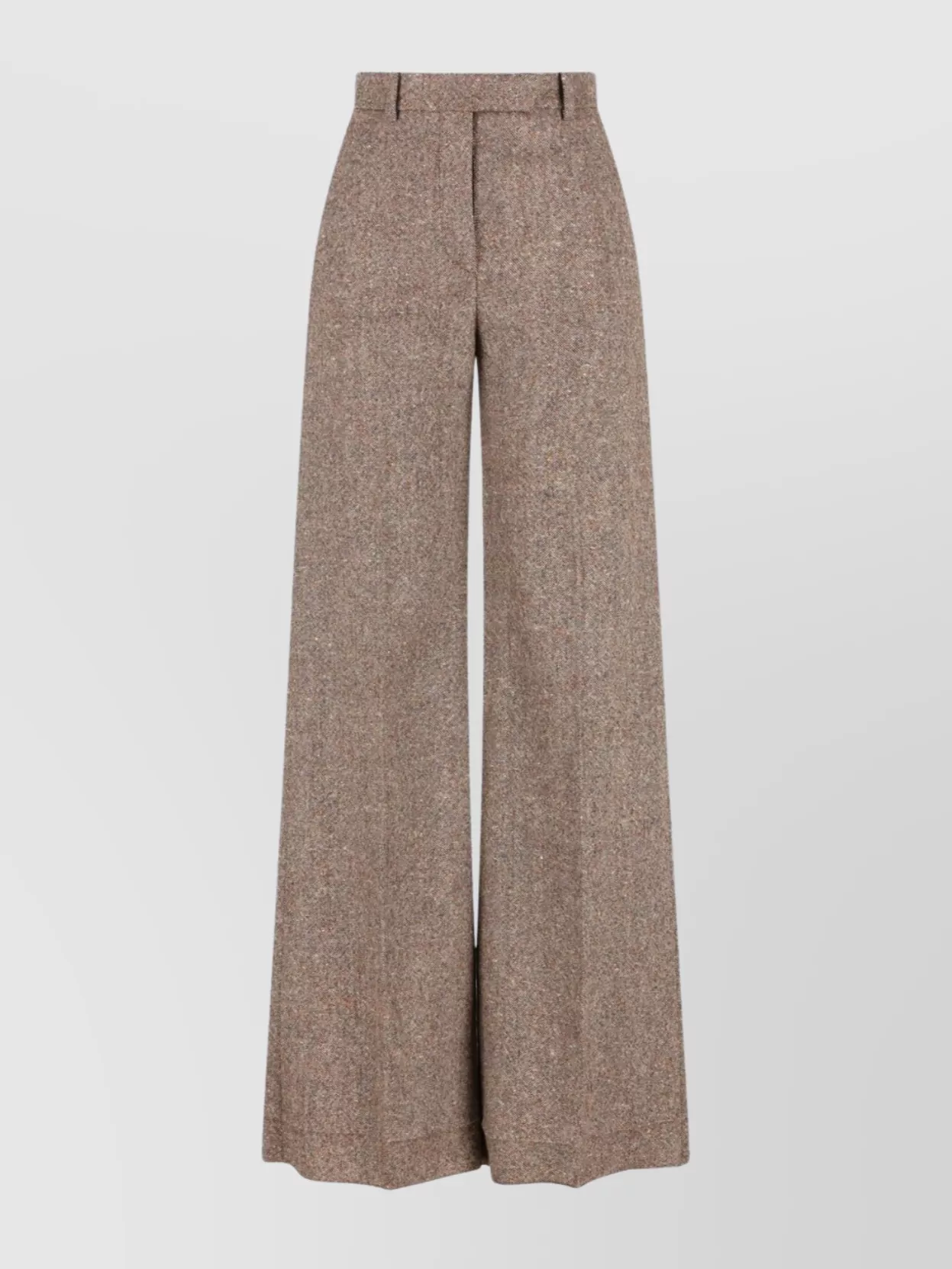 Valentino High Waist Wide Leg Trousers With Pleats In Multi