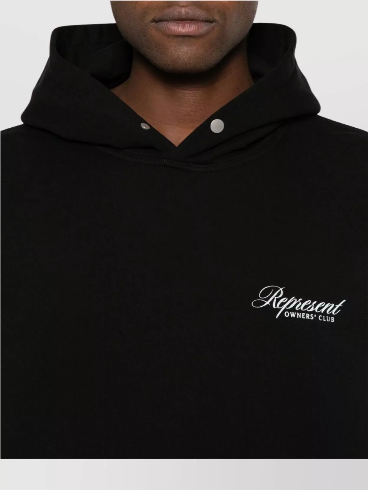 Represent Logo Hoodie With Drop Shoulder And Front Pocket
