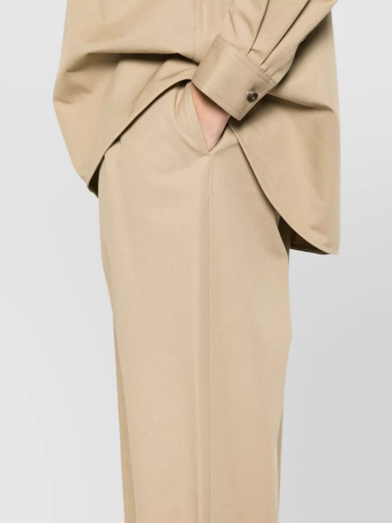 Totême Organic Cotton Wide-Leg Chino Trousers