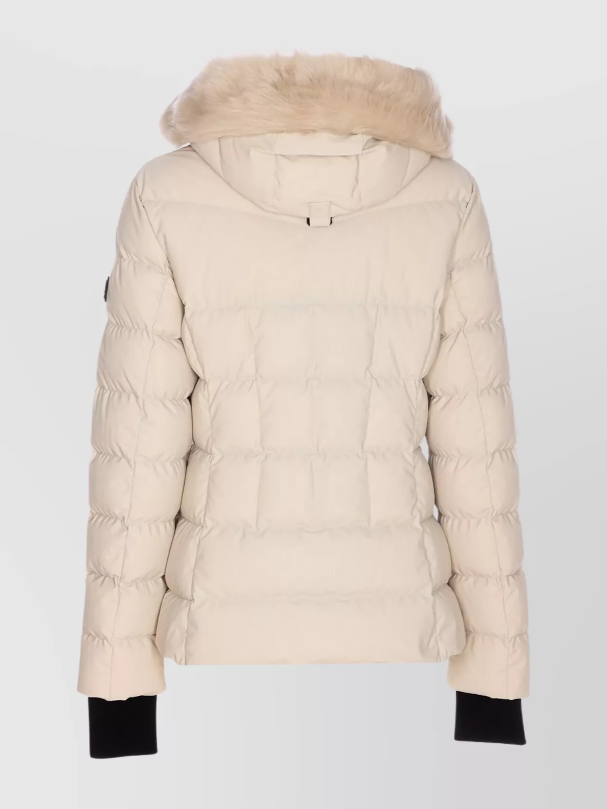 Moose Knuckles Hooded Padded Quilted Jacket With Removable Fur In Metallic