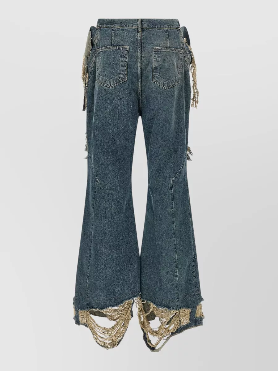 Rick Owens Drkshdw Denim Bootcut Wide-Leg Jeans