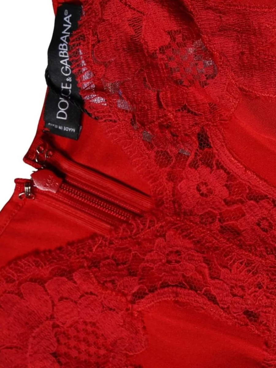 Dolce&Gabbana Silk Floral Lace Top