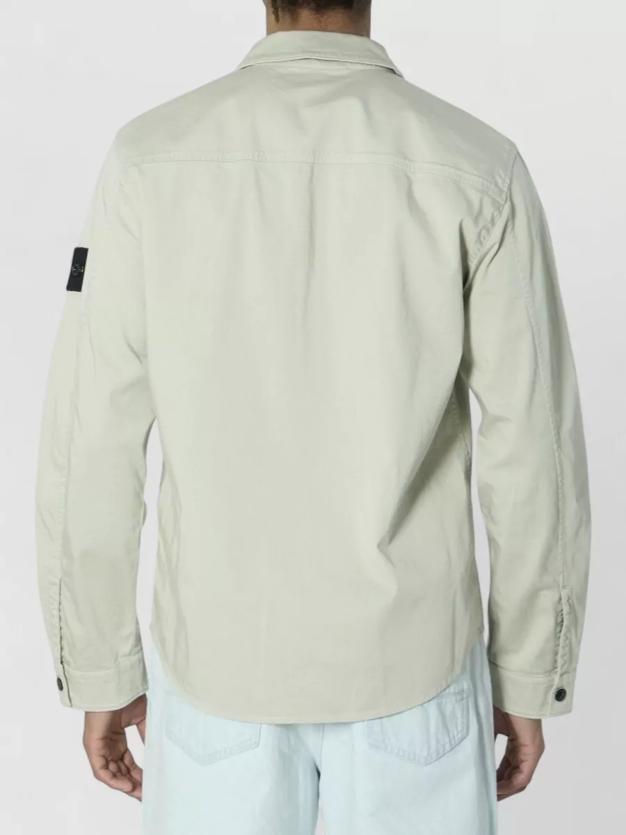 Stone Island Cotton Satin Regular-Fit Shirt Jacket
