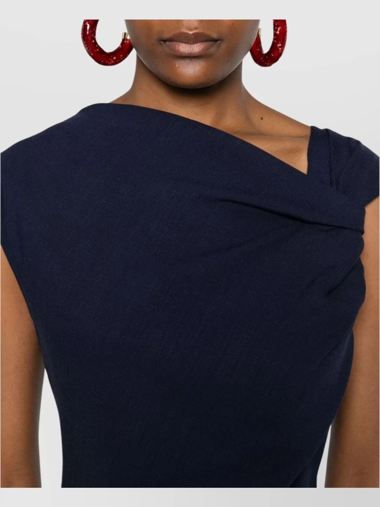 【関税&送料込】Msgm Dress With Drape Msgm Draped Neckline Knee-length Pleat Dress In Blue | ModeSens