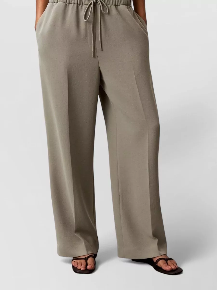 Calvin Klein twill wide-leg trousers