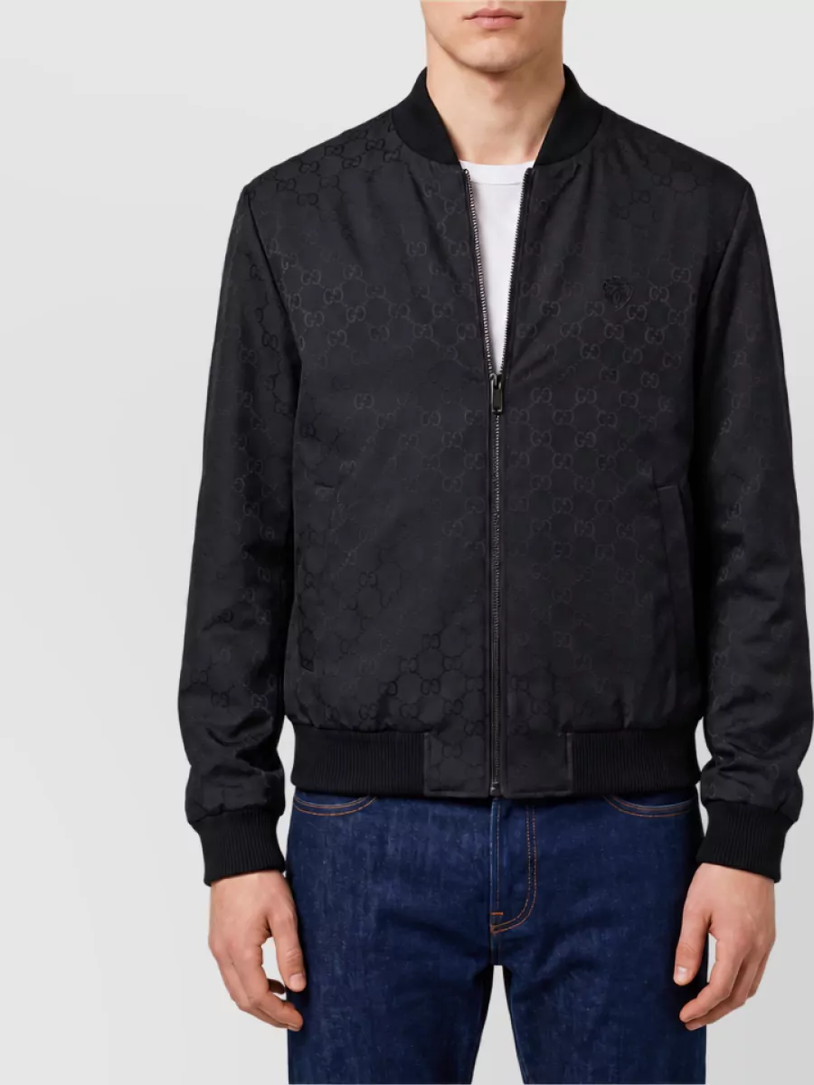 Gucci reversible silk bomber jacket