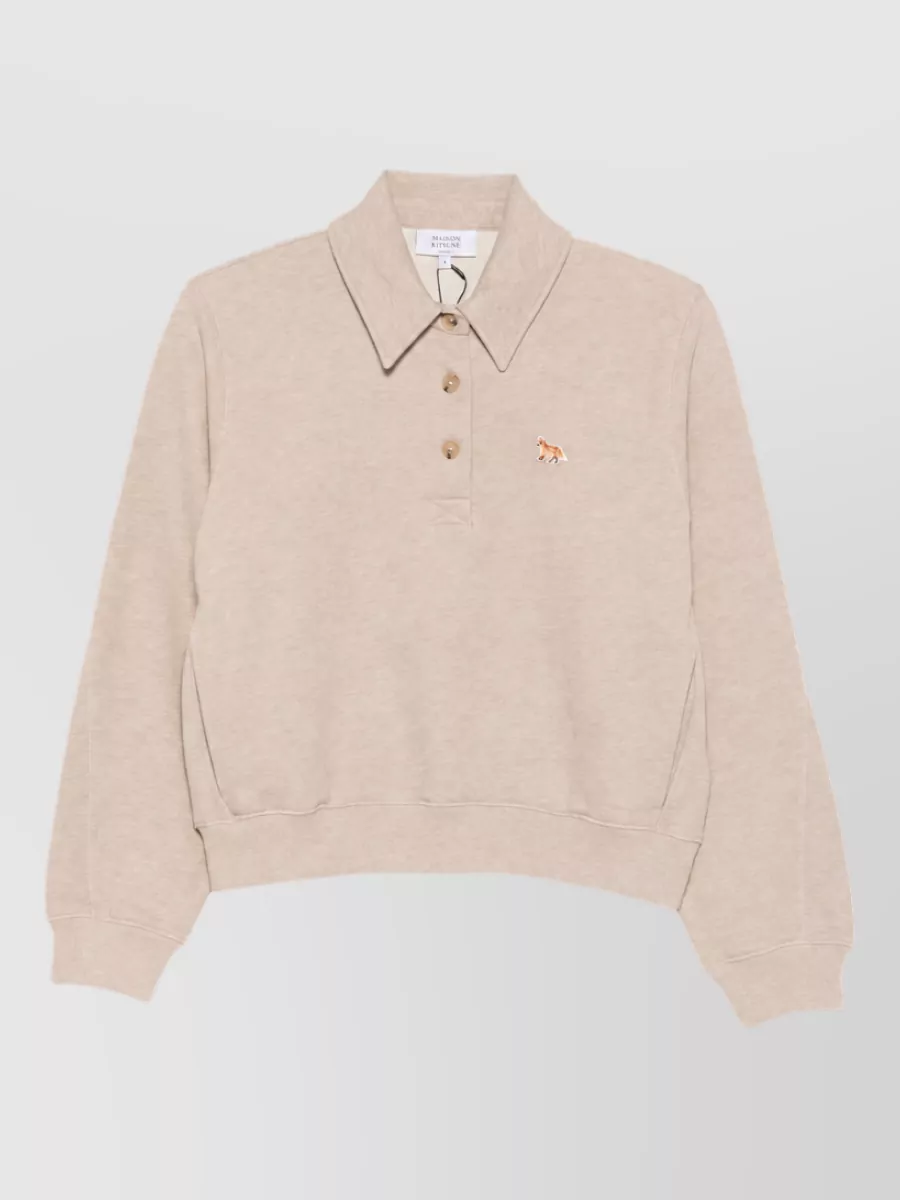 Maison Kitsuné organic cotton polo sweatshirt