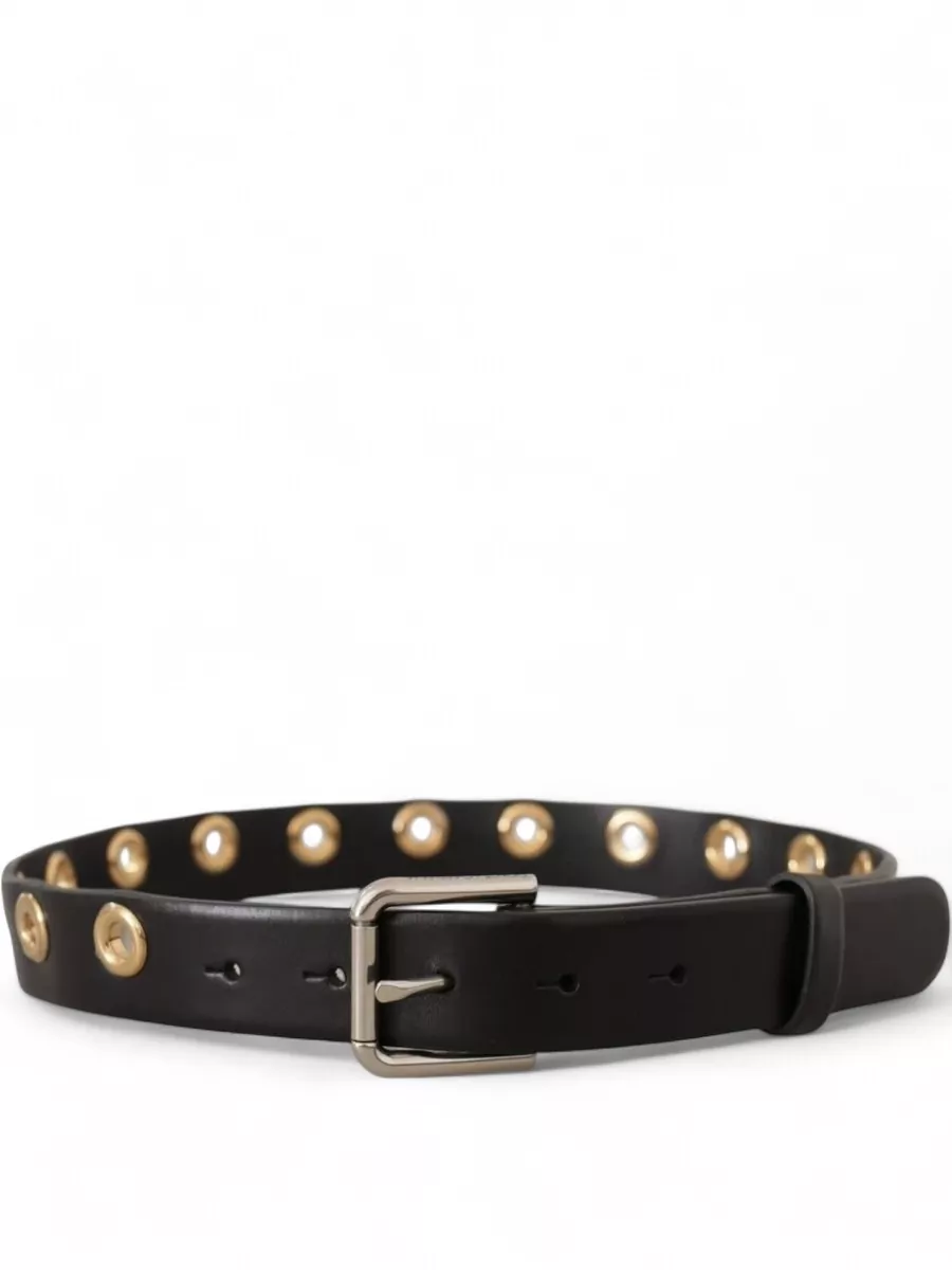 Dolce&Gabbana Leather Eyelet Belt