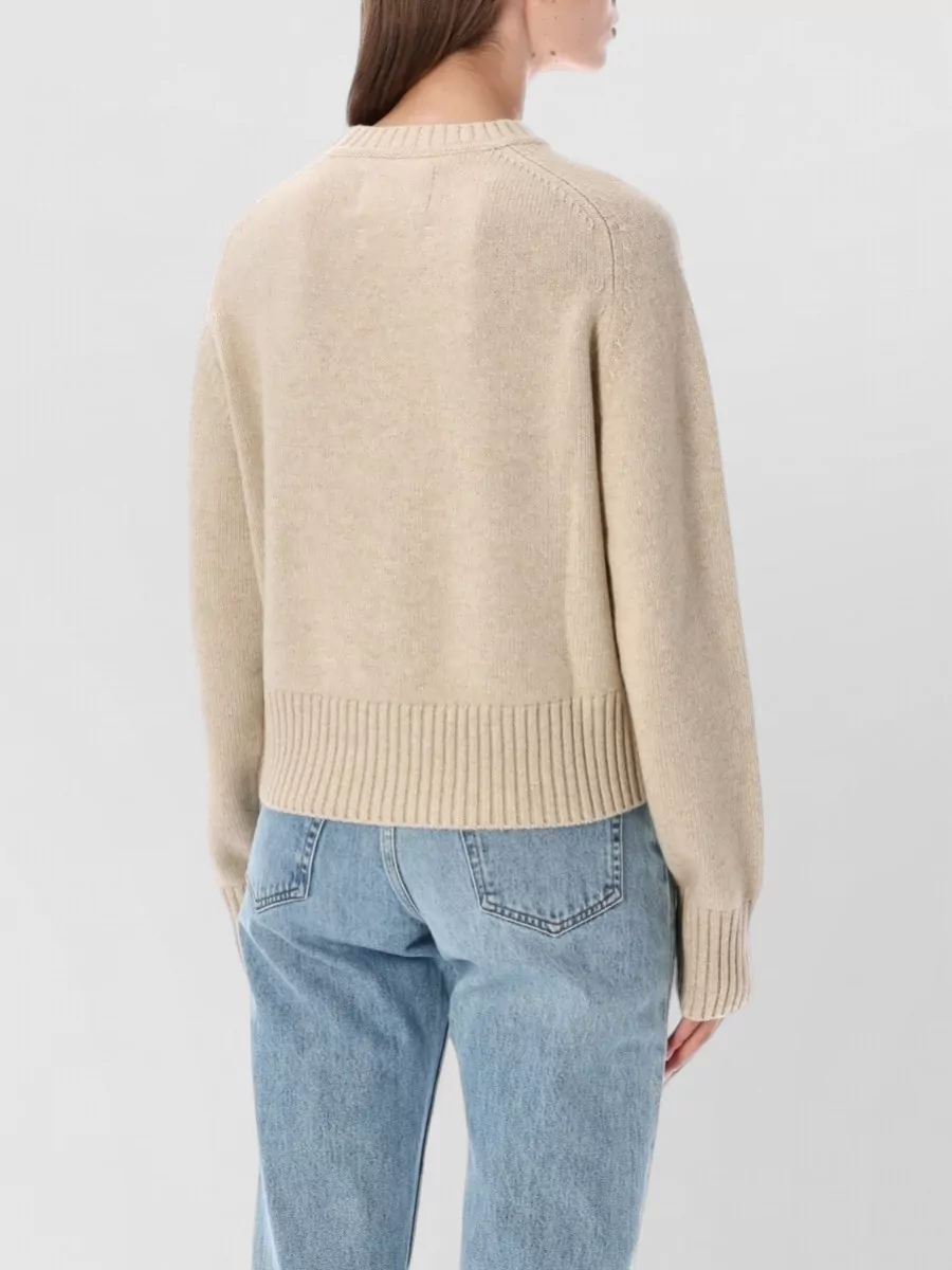 Extreme Cashmere Cashmere Cropped Ribbed Crew Neck Jumper