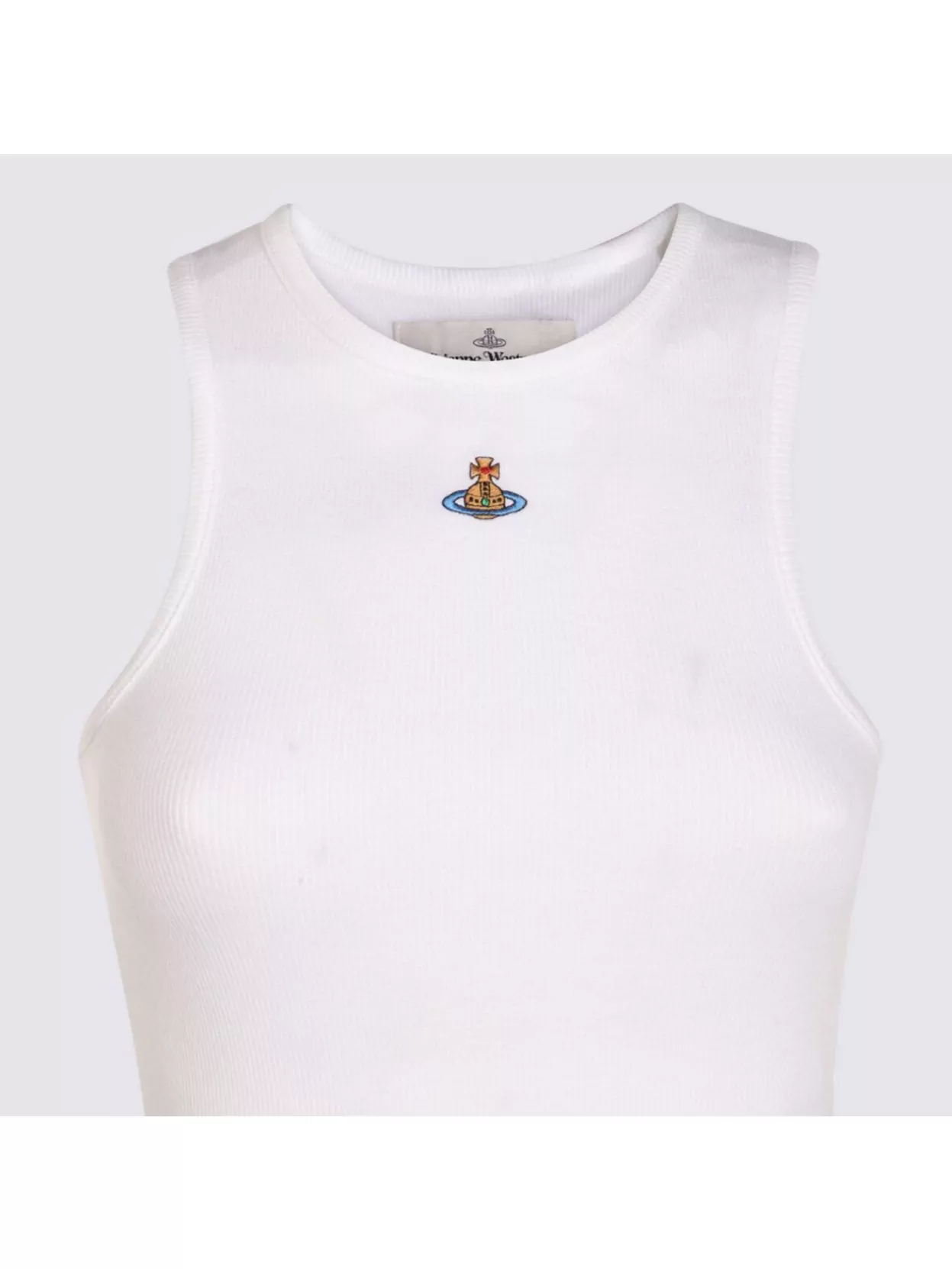 Vivienne Westwood Sleeveless Top Ribbed Texture In Neutral