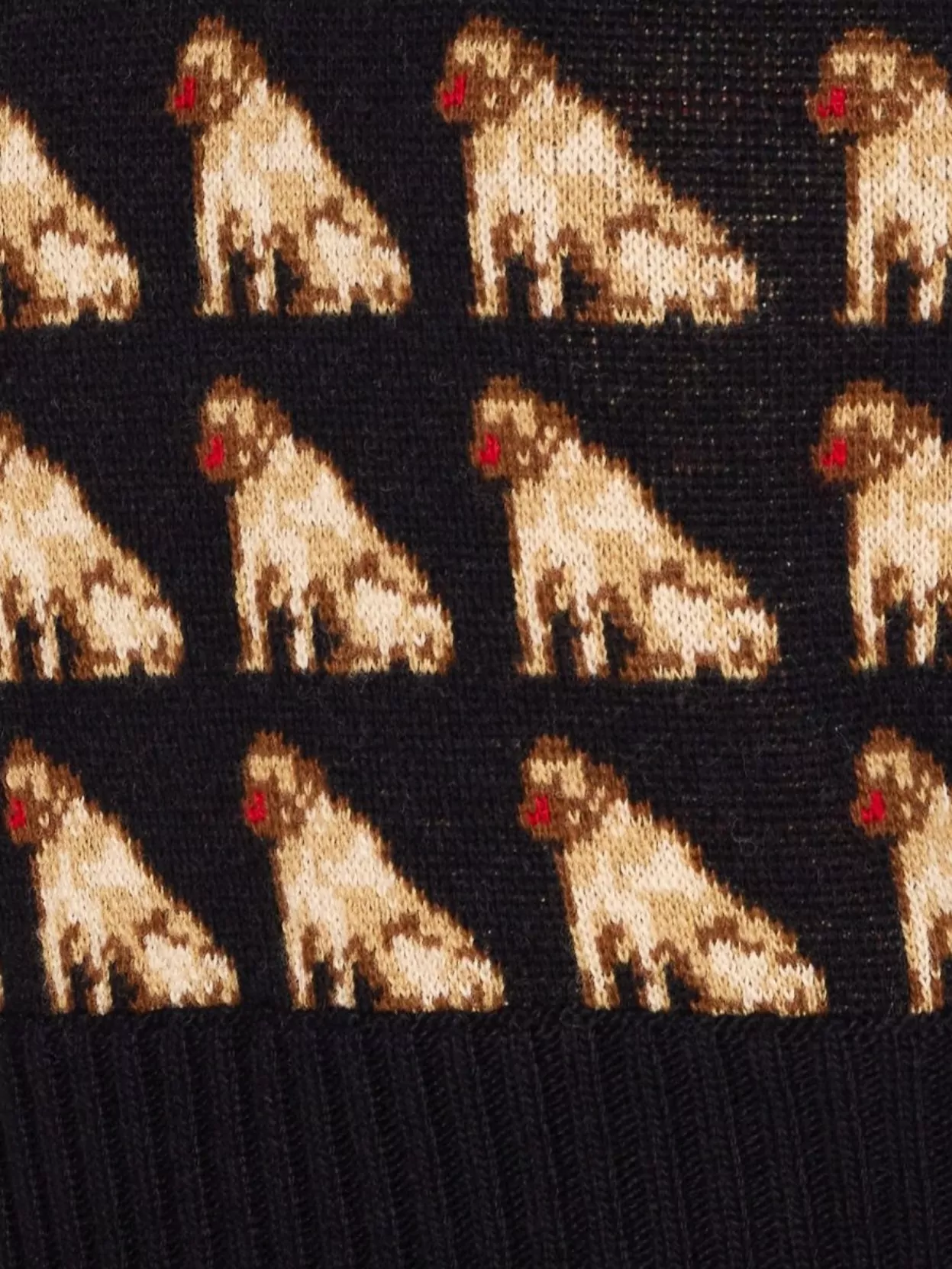 Valentino Knit Vest With Dog Pattern And Trim In Multi