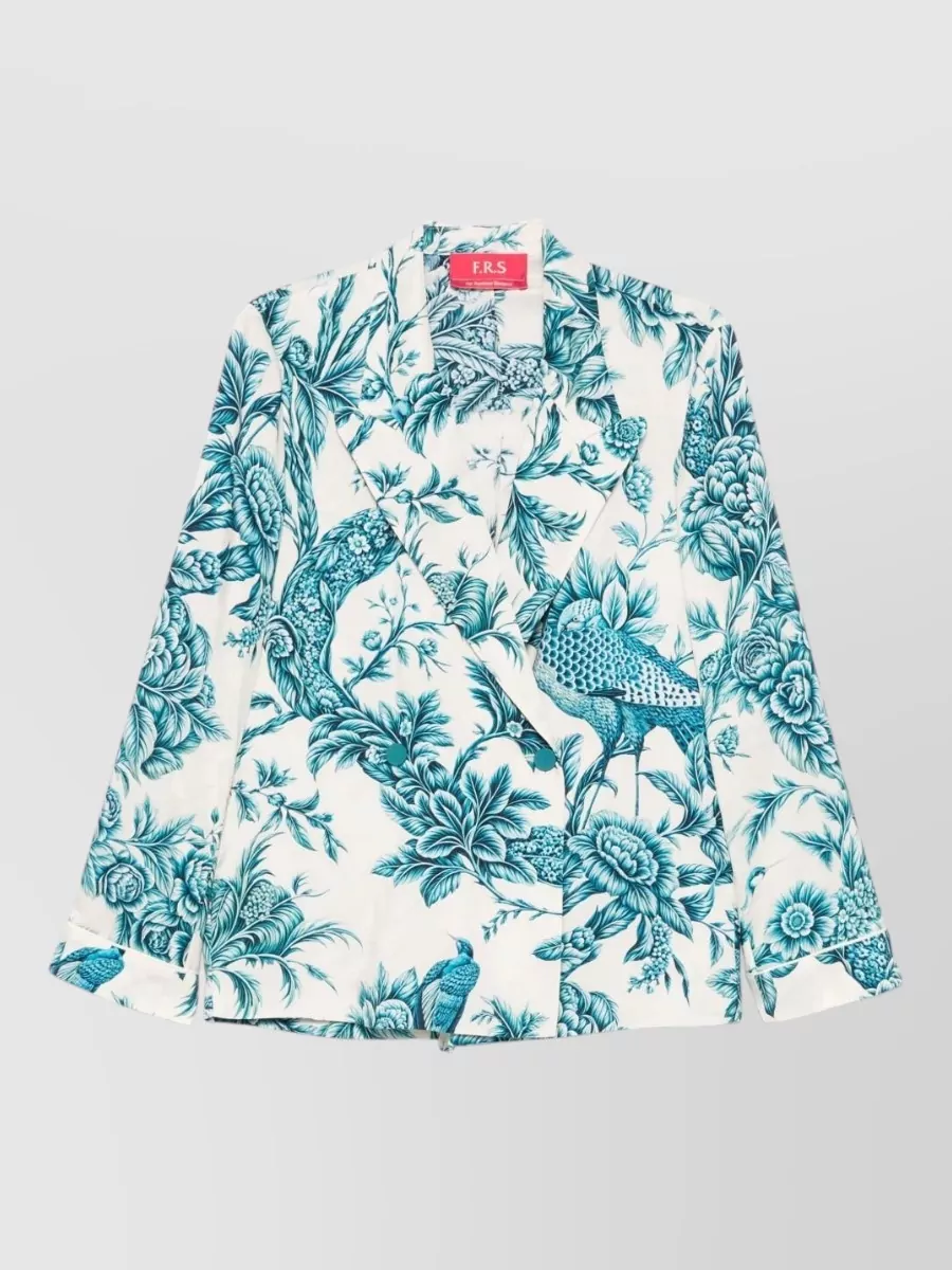 F.r.s For Restless Sleepers Silk printed double-breasted shirt