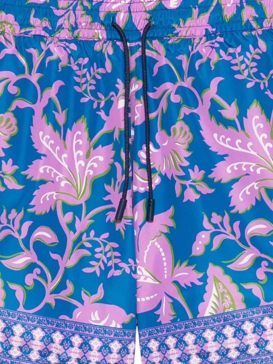 Etro Floral-Print Swim Shorts