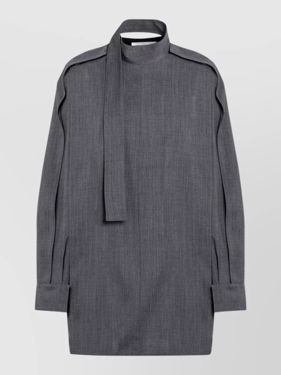 Jil Sander wool shirt with scarf