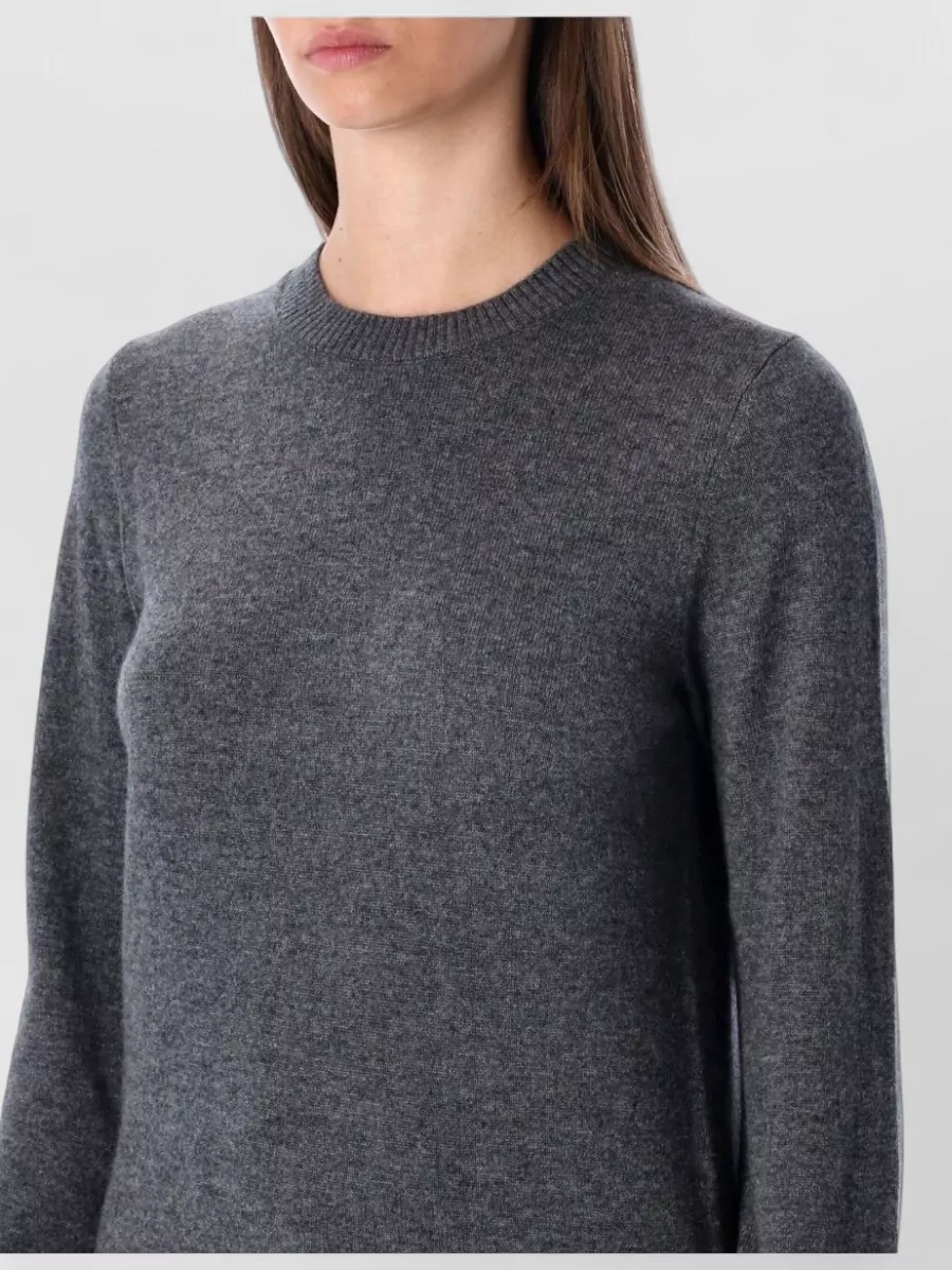 Rhea Costa Cashmere Wool Ribbed Slim-Fit Crewneck Jumper