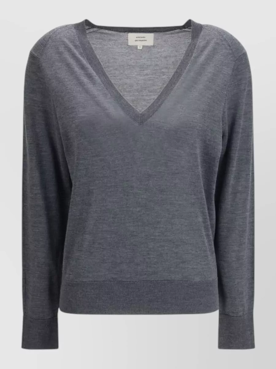 Loulou Studio cashmere v-neck ribbed relaxed-fit sweater