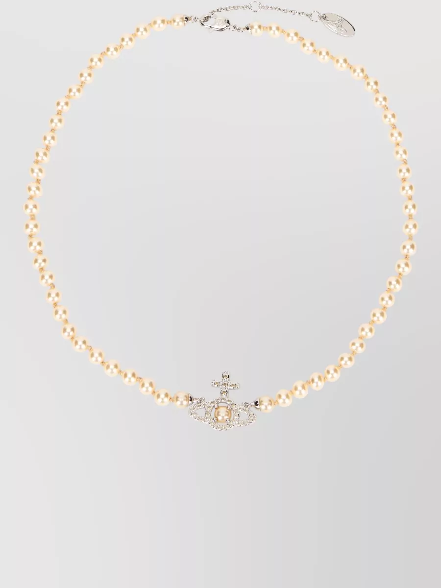 Vivienne Westwood Pearl Rhinestone Necklace