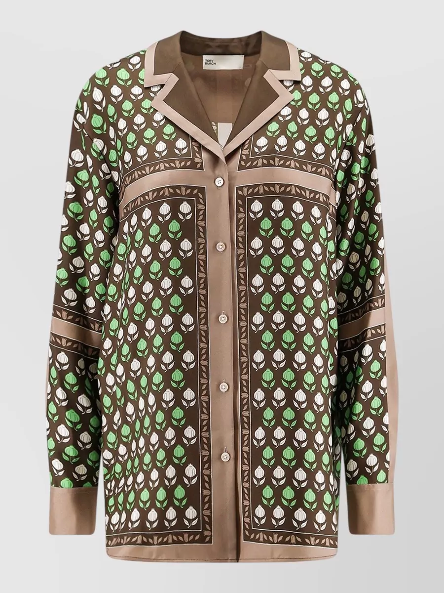 Tory Burch silk printed pyjama shirt