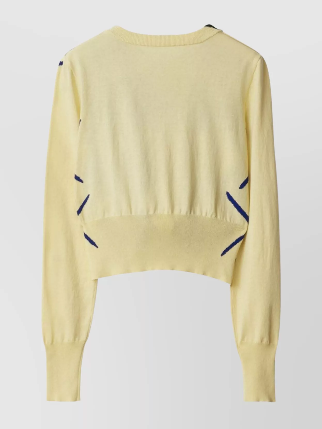 Burberry Argyle Intarsia Cropped Cotton Jumper