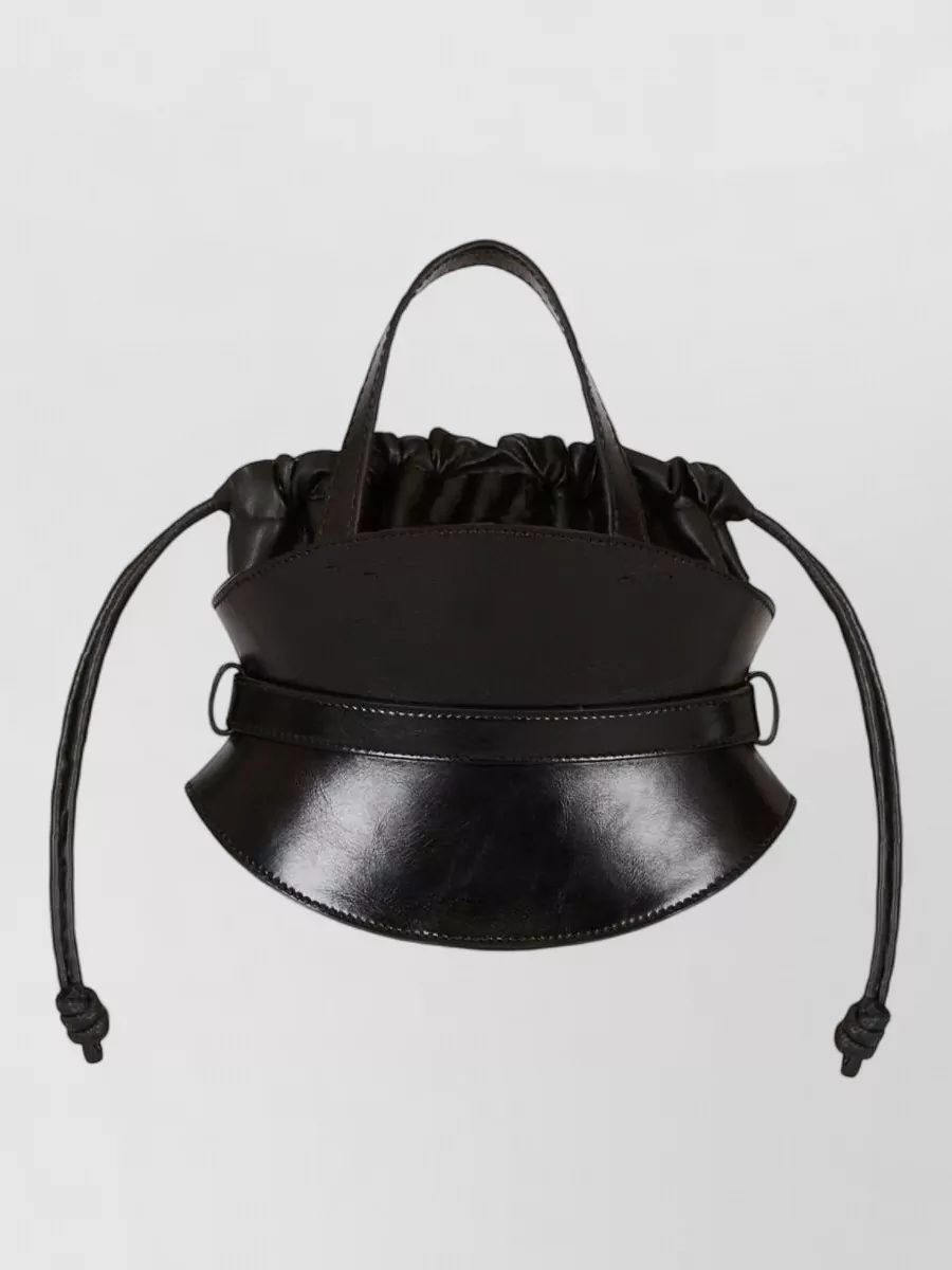 Balmain Shuffle Mini Leather Bucket Bag