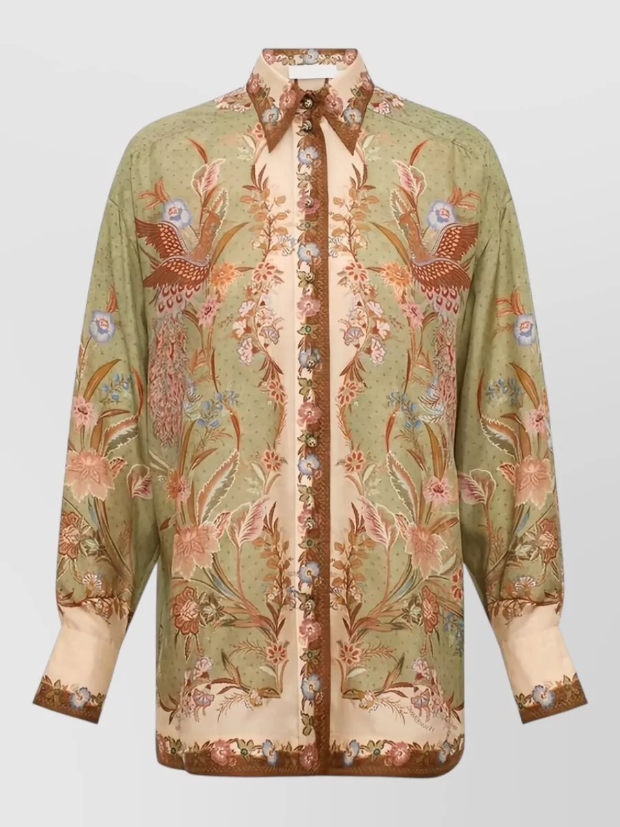Zimmermann Silk relaxed-fit floral-print shirt