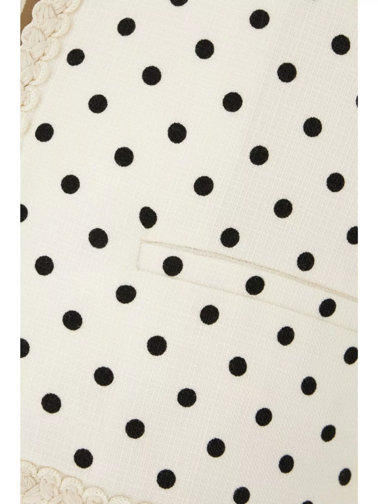 Valentino Garavani Cropped Lace Trim Polka Dot Jacket