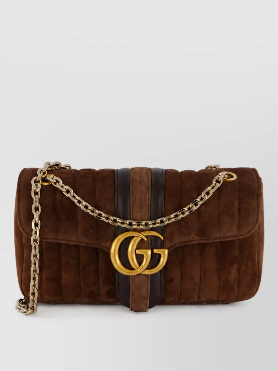 Gucci gg marmont medium leather clutch bag