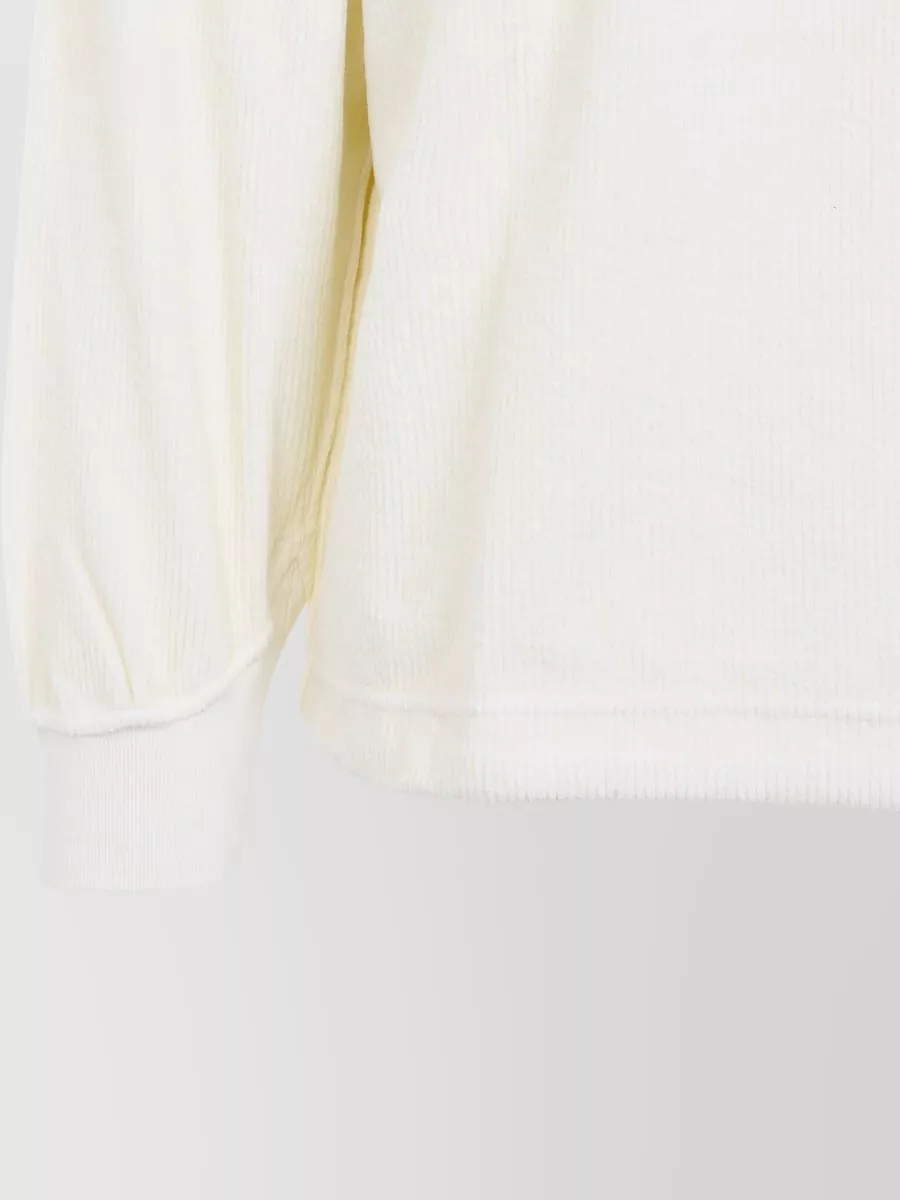 Stone Island Ribbed Cotton Crewneck Sweatshirt