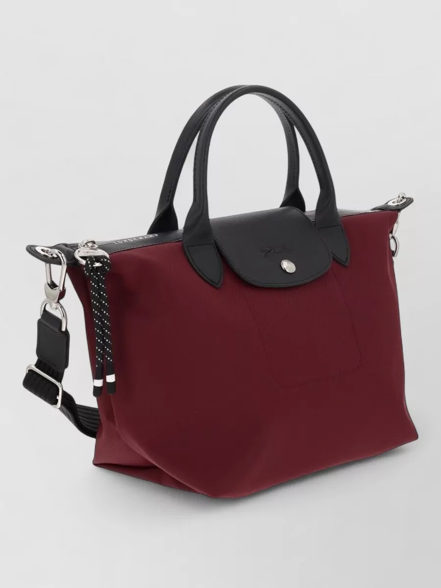 Longchamp Tote Bag Contrast Handles Detachable Strap